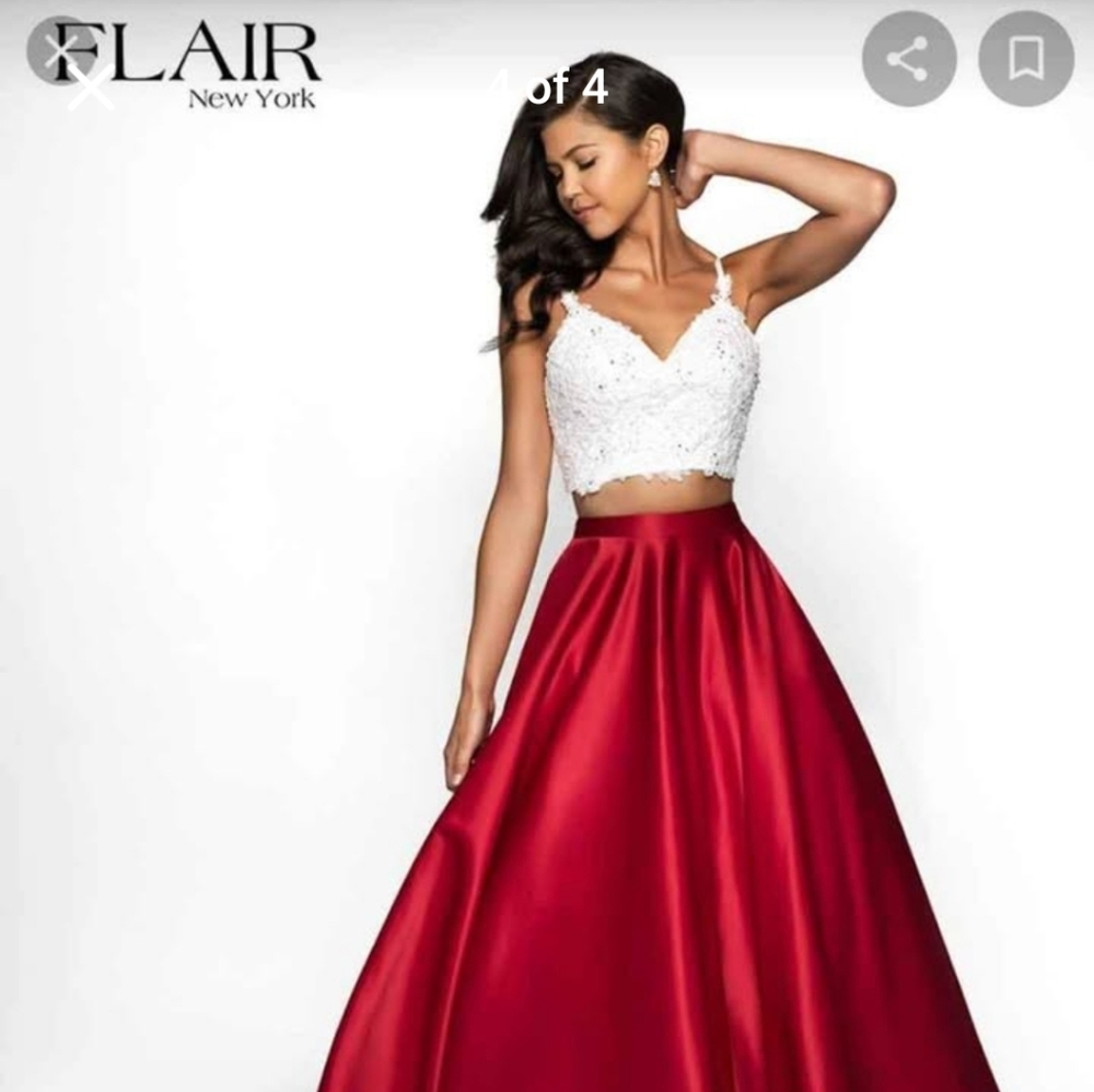 Flair New York Prom Or Formal Dress. Tea Length.Worn Once. Size 14 Altered To 12